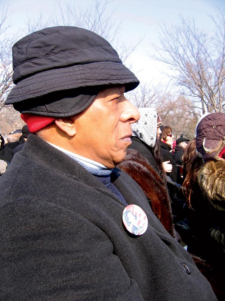 Attending Barack Obama’s first inauguration was a shining moment in Dan’s life (photo by Loretta Neumann)