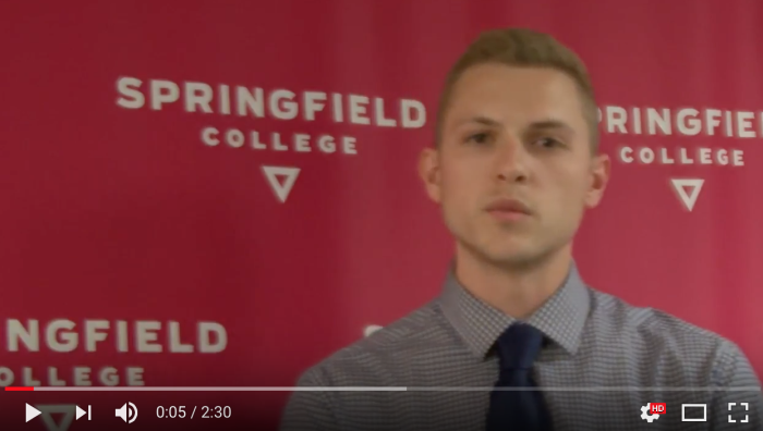 image - news - Physician Assistant Major Christopher Caissie talks about Springfield College.
