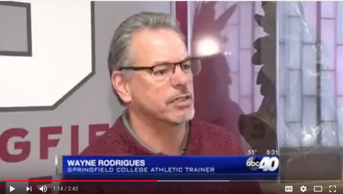 Springfield College Athletic Trainer Wayne Rodrigues Assists Western Mass News with a story on the latest in concussion research.